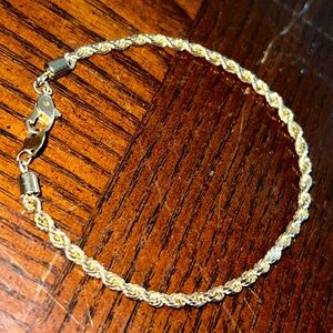 14k Gold Rope Chain Bracelet
